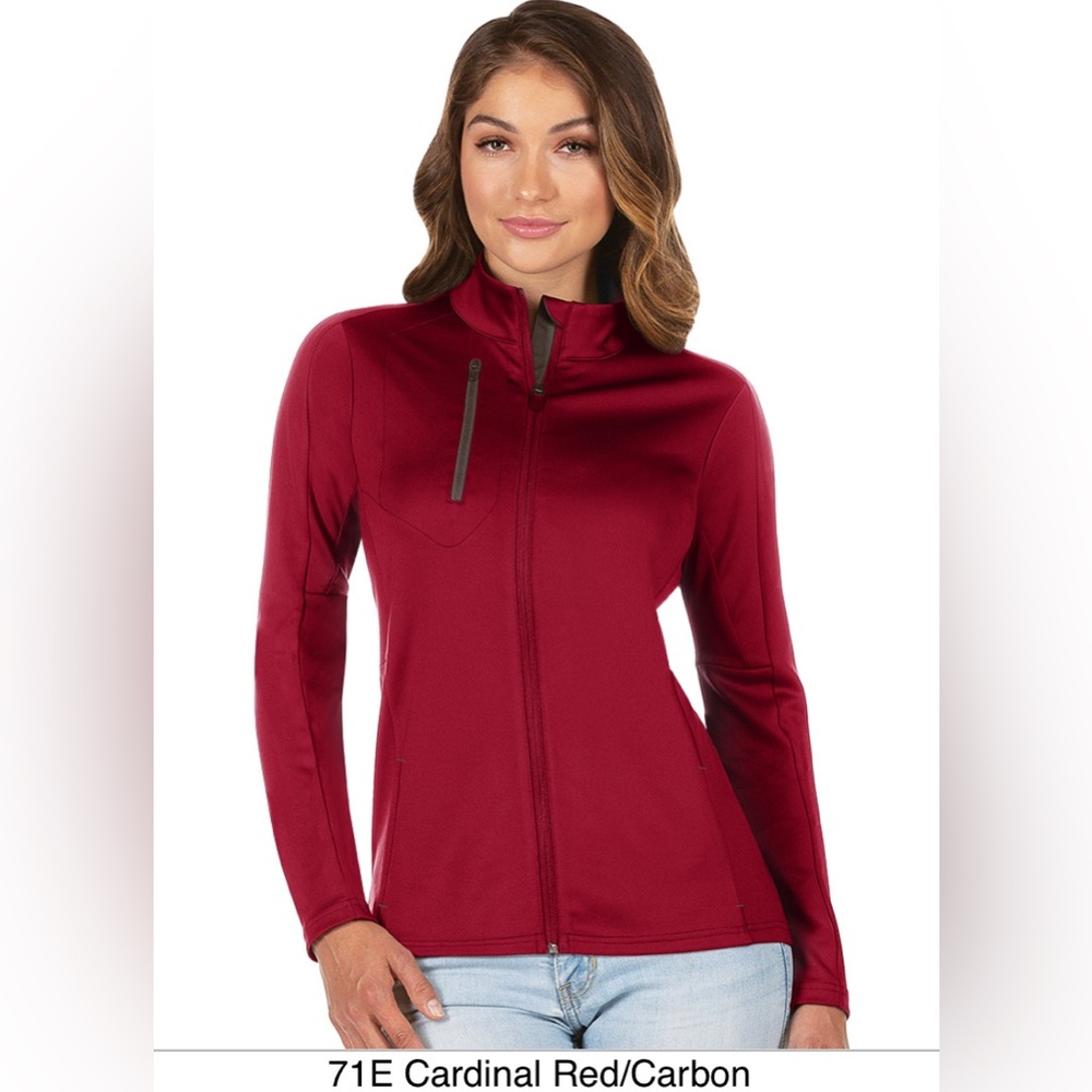 ANTIGUA GOLF Women’s Generation Jacket in Cardinal Red/Carbon, size 2X, NWT